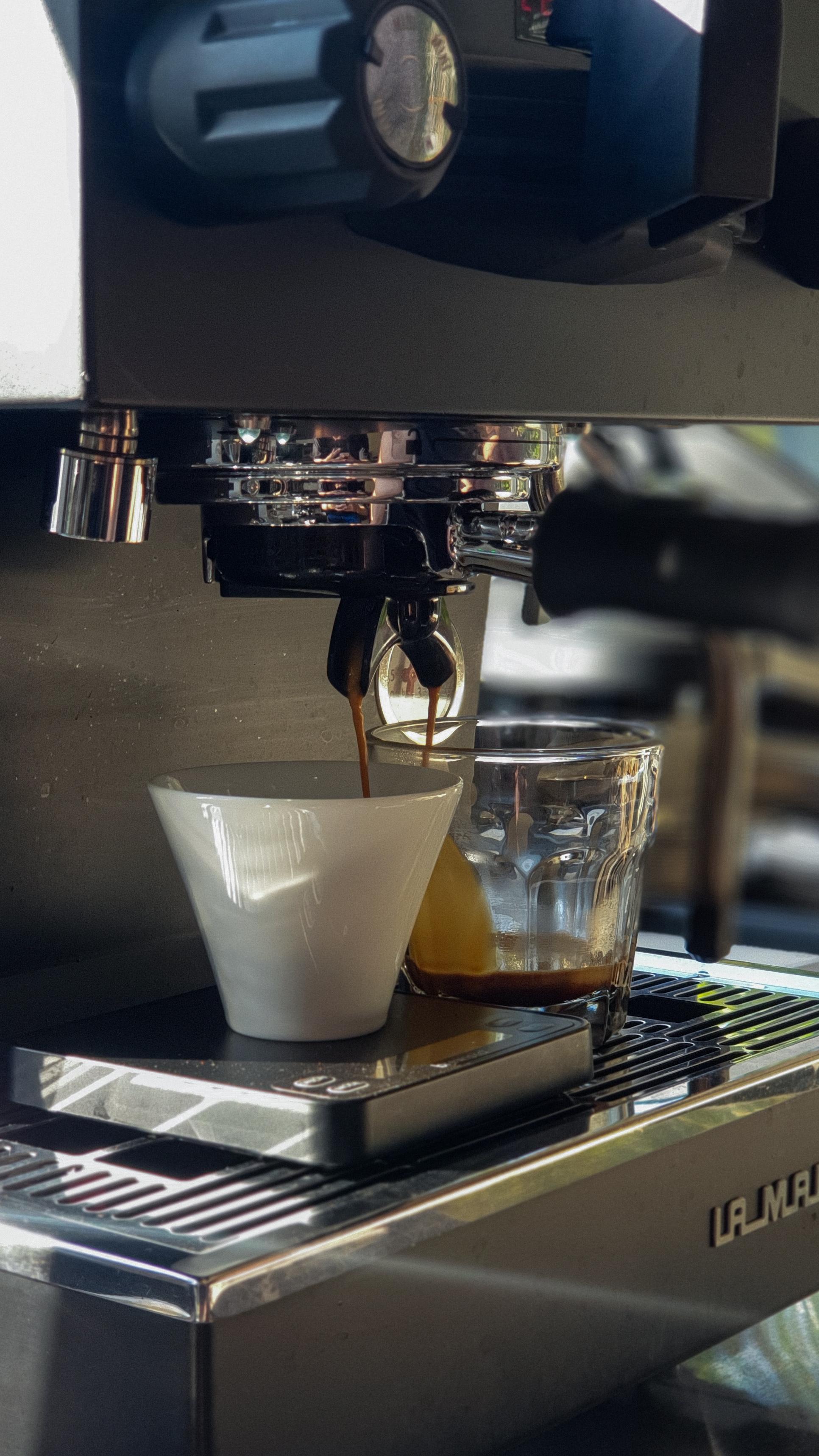 Espresso machine at LOMA Coffee